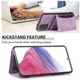 thumbnail image 2 of Design for Samsung Galaxy A53 5G Wallet Case with Tempered Glass Screen Protector PU Leather Credit Card Holder Slot Phone Cases Kickstand Shockproof Protective Cover for Women 6.5 inch Purple, 2 of 7