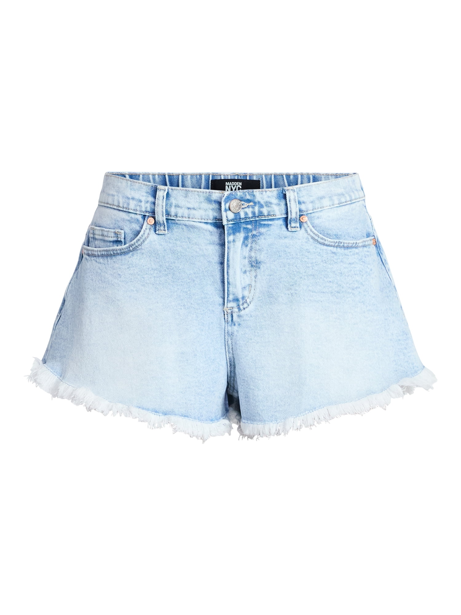 Madden NYC Women's Frayed Denim Shorts, Sizes XXS-XXL