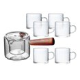 thumbnail image 5 of Baoblaze 15oz Glass Teapot Tea Brewer Multipurpose Heat Resistant Blooming Kettle Pot with 6 cups, 5 of 8