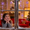 thumbnail image 5 of Inadays 32pcs Crystal Christmas Ornaments Set - Purple Acrylic Snowflake & Icicle Drop Hanging Decor for Tree, Winter Wonderland Party, 5 of 6