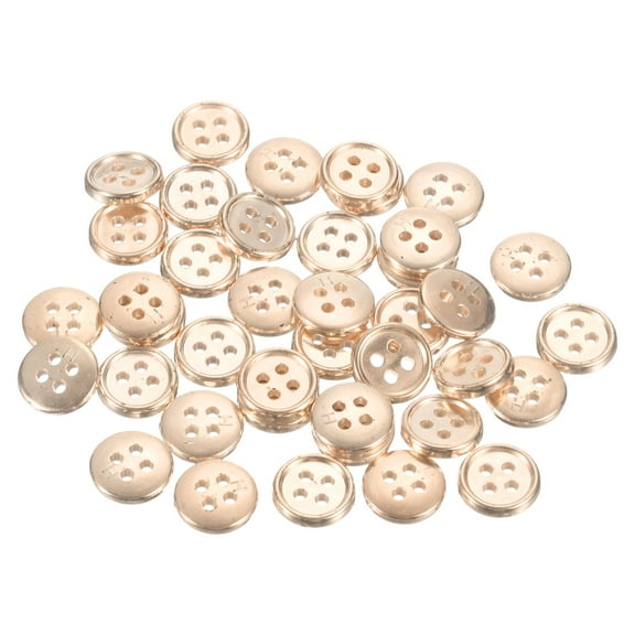 130pcs 50pcs 16L Plastic Sewing Buttons 10mm 3/8" 4-Hole Round Replacement Craft Button for Coats Sewing Clothing and DIY, Rose Gold