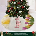 thumbnail image 6 of FMSHPON Tulip Xmas Christmas Tree Skirt Stand Mat for Holiday Party Decoration Indoor Outdoor 36 inches, 6 of 6