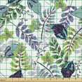 thumbnail image 2 of Leaves Fabric by the Yard, Colorful Tropical Forest Branches Elements Woodland Wild Herbs Awakening Colors, Decorative Upholstery Fabric for Sofas and Home Accents, Multicolor by Ambesonne, 2 of 5