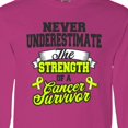 thumbnail image 4 of Inktastic Never Underestimate the Strength of a Cancer Survivor Non Hodgkins Lymphoma Long Sleeve T-Shirt, 4 of 5