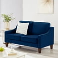 thumbnail image 2 of DeeHome Modern Loveseat sofa for Living Room, Upholstered Velvet Small Couch with Wooden Legs for Livingroom Bedroom, Navy, 2 of 9
