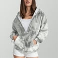 thumbnail image 4 of Towmus Women's Tie-Dye Zip-Up Hoodie Cute Drawstring Gradient Hoodies Long Sleeve, With Pocket XS-6XL, 4 of 6