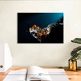 thumbnail image 3 of Elephant Stock Splash Martini Wall Art - Horizontal Canvas Wall Art - Living Room Wall Decor - Food And Drink Canvas - Black And Teal Decor - 12" x 8", 3 of 8