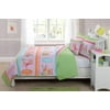 Fancy Linen 3pc Twin Size Reversible Bedspread Owl Green Pink Blue New