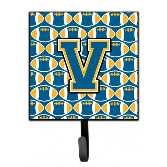 Letter V Football Blue and Gold Leash or Key Holder