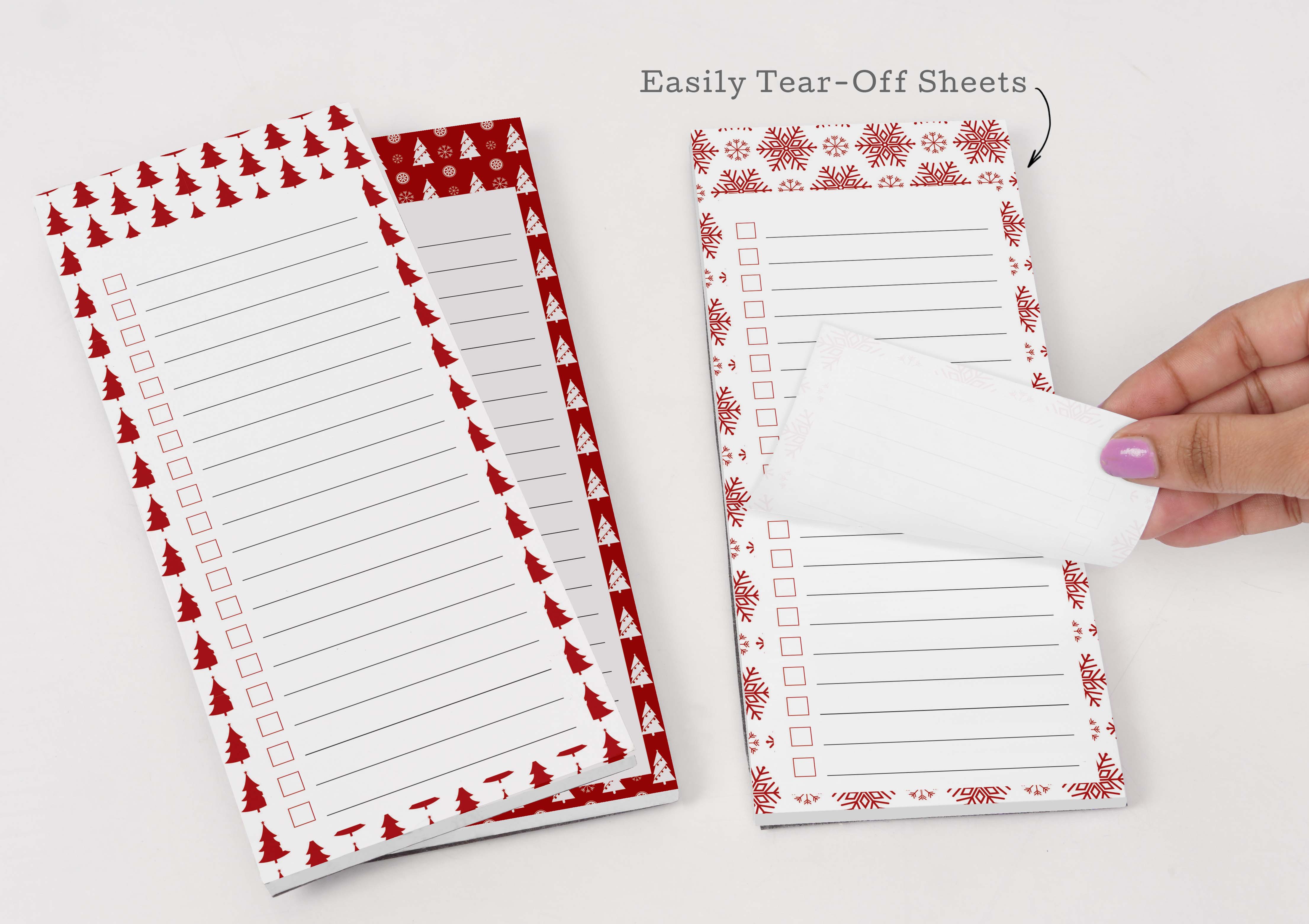 Inkdotpot Pack of 3 Magnetic Fridge To-Do List Notepads- Magnetic Memo Pads For Refrigerator-(50 Sheets Each)-S8