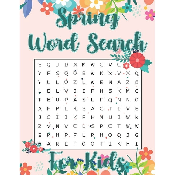 Spring Word Search For Kids: Hello Spring Word Search Puzzle Book Gift for Spring Season Lover, (Paperback)