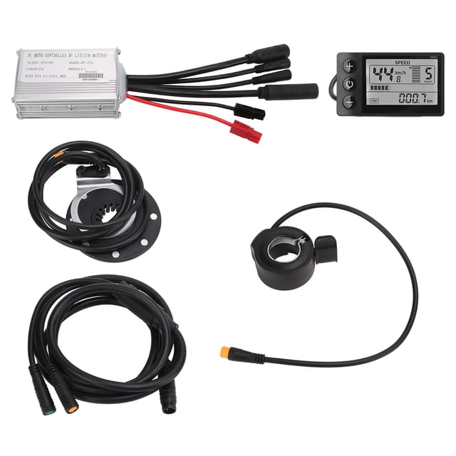 Controlador de motor de bicicleta eléctrica de 15 A, controlador de velocidad común de 36 V y 48 V con panel S866, kit totalmente impermeable de 1 a 2 cables.
