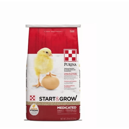 Start and Grow Medicated Crumbles Chick Feed 25 lb