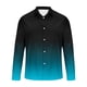 thumbnail image 4 of Blusa y camisa de manga larga con cuello vuelto para hombre, estilo casual, a la moda, con botones y estampado degradado, de poliéster., 4 of 4