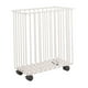thumbnail image 5 of Cesto de ropa con ruedas, cesto de ropa transpirable de acero al carbono de alta resistencia, cesta de ropa sucia con ruedas para cuarto de lavandería, blanco, 5 of 9