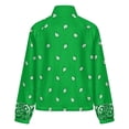 thumbnail image 6 of Jackets for Women Winter Coat Jackets Flannel Stand Collar Jacket(Green Bandanana,Size:S-4XL), 6 of 7