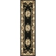 thumbnail image 1 of HomeRoots 353671 2 ft. 2 in. x 7 ft. 11 in. Runner Polypropylene Black & Ivory Area Rug, 1 of 1