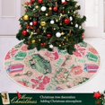 thumbnail image 6 of ZHANZZK Tree Skirt Valentines Truck Floral Car Roses Xmas Christmas Tree Skirt Stand Mat for Holiday Party Decoration Indoor Outdoor 48 inches, 6 of 6
