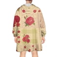 thumbnail image 2 of Wearable Oversized Blanket,Pioneer Flower Floral Print Pattern Wearable Blanket Hoodie for Adults,Cozy Hooded Blankets with Super Pockets,Super Warm Fuzzy Pullover for Women & Men, 2 of 6