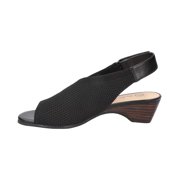 Bella Vita Women's Marin Wedge Sandals - Black Knit Size 5M