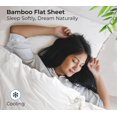 thumbnail image 3 of Royale Linens Bamboo Queen Flat Sheets Only - Cooling Sheets - Organic Viscose Derived from Bamboo - Queen Size Flat Sheet Only - Top Sheet - Breathable & Silky Bedding (Queen, White), 3 of 9