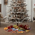 thumbnail image 4 of Haiem Vibrant Picnic Food Spread Pattern Christmas Tree Skirt Merry Christmas Party Christmas Tree Decoration,New Year Decorations-36", 4 of 6