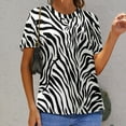 thumbnail image 6 of Animal Print Patterns Women's Short Sleeve Tops Casual Blouses T Shirt, 6 of 6