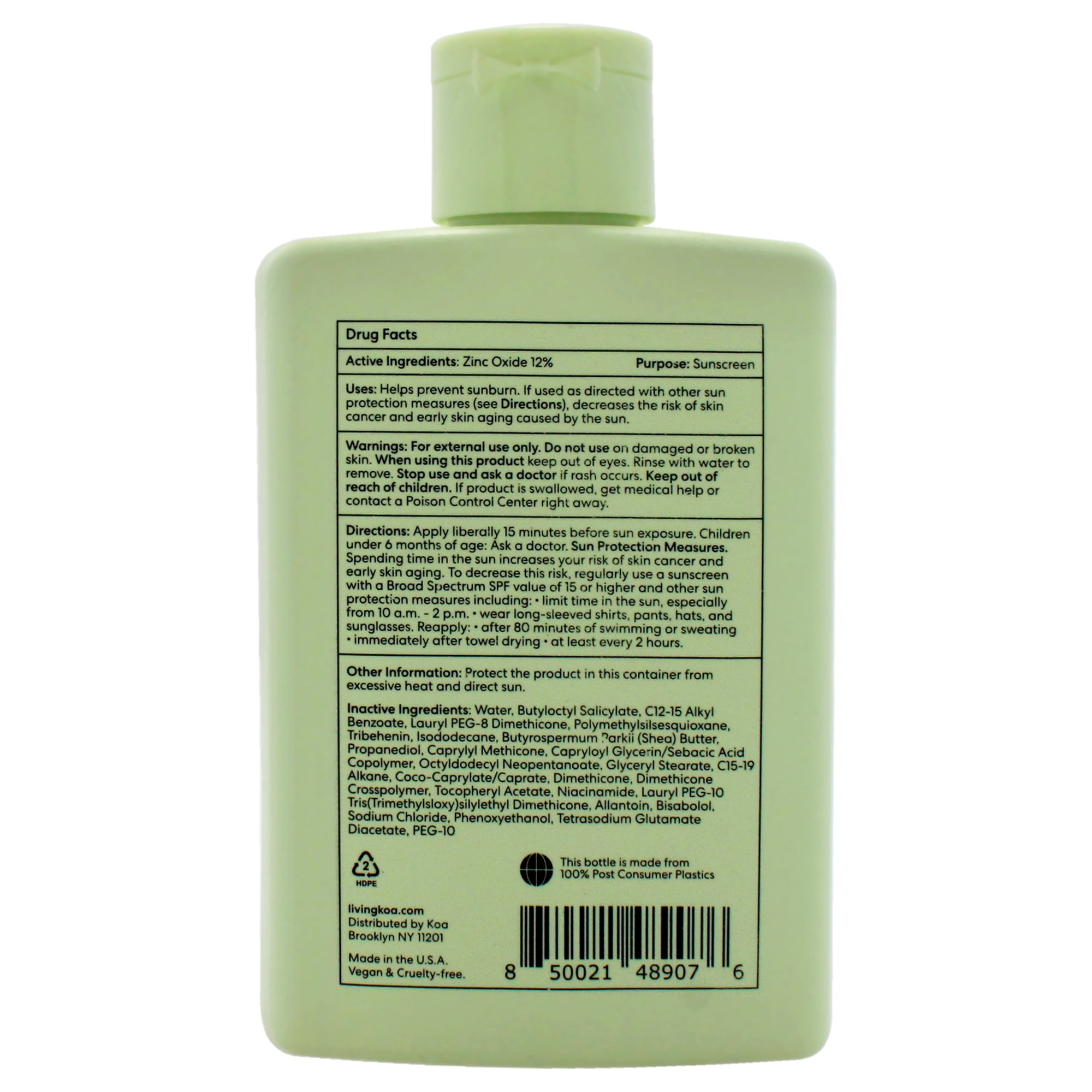 KOA Body Mineral Sunscreen SPF 40 PA Plus - Invisible , 5.9 oz Sunscreen