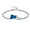 Blue, variant on 18-24cm Adjustable Rose Flower Urn Locket Funeral Urn Bracelet for Pet Human Ashes Holder Stainless Steel Chain Link Women's Bracelet Cremation Jewellery Urn Bracelet for Ashes