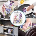 thumbnail image 5 of Iris Flower Summer Plant Butterfly Microfiber Towel Absorbent Kitchen Cleaning Cloth Dish Towel Household Cleaning Towel, 5 of 7
