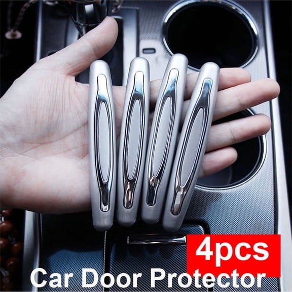 PHANY 4pcs Universal Car Door Protector Soft Auto Door Edge Corner Anti-Scratch Protection Strip,white