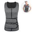 thumbnail image 2 of Men Neoprene Sauna Zipper Waist Trainer Vest Tank Top Trimmer Body, 2 of 5