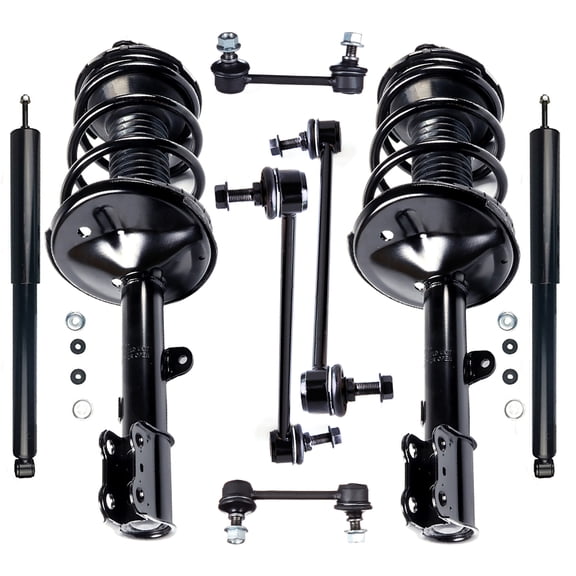 CCIYU 8 PCS Set of Suspension Strut and Coil Spring Assembly for Toyota for RAV4 2001-2005 37199 171453 171454 K80296 K80297 K80298
