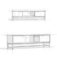 thumbnail image 6 of Simpli Home Banting 72 inch Wide Solid Wood Low TV Stand in Walnut Brown For TVs up to 80 inches, 6 of 12