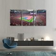 thumbnail image 4 of 3 Panel Denver Canvas Wall Art American Soccer Prints Sports Artwork Wall Decor Stadium Picture Canvas Art for Bedroom Living Room Broncos Stadium Paintings Posters Framed Ready to Hang (42"Wx20"H), 4 of 5