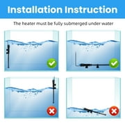 Aquaneat Aquarium Heater, 50W Fish Tank Heater, Adjustable Submersible Water Thermostat with Digital Thermometer