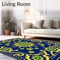 thumbnail image 2 of ODIKA 3'x5' Machine Washable Non-Slip Area Rug, Elegant Holiday Burst Absorbent Floor Pair High Traffic Rug, Blue, 622744, 2 of 7