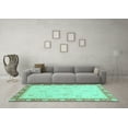 thumbnail image 3 of Ahgly Company Indoor Square Abstract Turquoise Blue Modern Area Rugs, 8' Square, 3 of 4