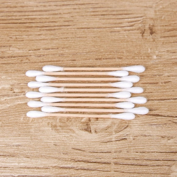 HLONK 100 Pc Cotton Swab Applicator Q-tip Swabs 8cm Extra Wood Long M0K0