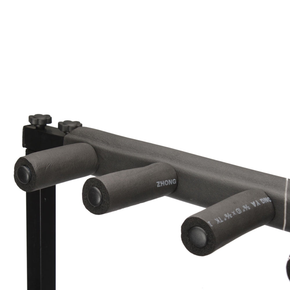 9 Multi Guitar Stand Rack with Folding Design , Guitar Display Holder with  Neoprene Rubber Tubing Protection, Portable Guitar Holder for Guitar, Bass, Black