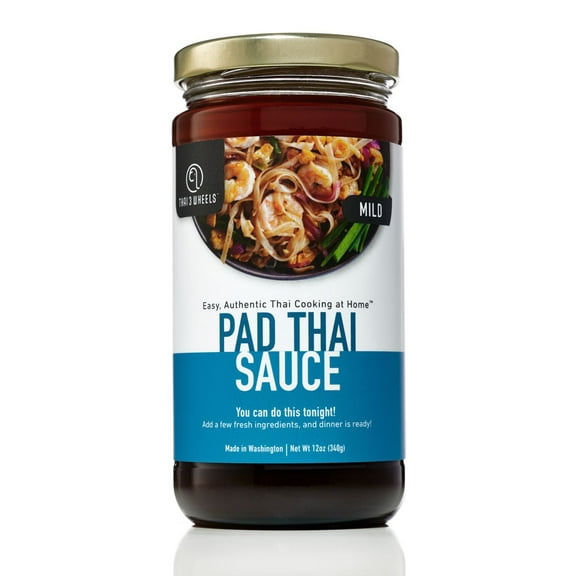 THAI 3 WHEELS, PAD THAI SAUCE (1 PACK), No Preservatives, No Artificial Colors or Flavors, Gluten Free, Authentic Recipe, Healthy Ingredients, Easy to Use