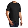 thumbnail image 4 of Mens Essential Cotton T Shirt with Pocket Jet Black 3XL, 4 of 6