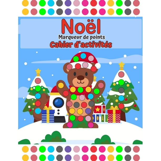 Joyeux Noel Marqueurs Marqueurs Activite Referencier 2 Ans Et Plus Avec De Gros Points Grand Dots Guides Facile Faire Une Page De Points Par Jour Cadeau Pour Enfants Livre De Coloriage