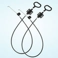 thumbnail image 3 of 2pcs Metal Recliner Spring Cable Pull Handle D Ring Replacement for Universal Sofa and Couch Black, 3 of 8