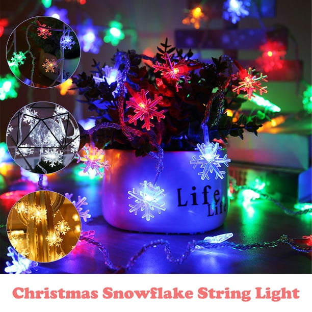 Teissuly 3Meters 20LED Christmas Snowflake String Lights Winter Fairyland Home Decor Teissuly WER202310162176