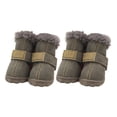 thumbnail image 1 of Billuyoard 4pcs zapatos para mascotas botas de nieve impermeables cuero de la PU calzado de invierno para mascotas Ropa para mascotas gris tipo 5 Billuyoard PT000057-30B, 1 of 6