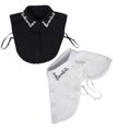 thumbnail image 1 of unbranded 2Ud Cuello Falso Desmontable De Media Camisa Con Pedrería Accesorio Para Blusas, 1 of 8