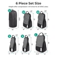 thumbnail image 5 of BAGSMART Compression Packing Cubes for Travel Luggage, 6 Pcs Expandable Packing Organizers Foldable Lightweight Suitcase Storage Bags for Travel Accessories, Women Men, Black, 5 of 7