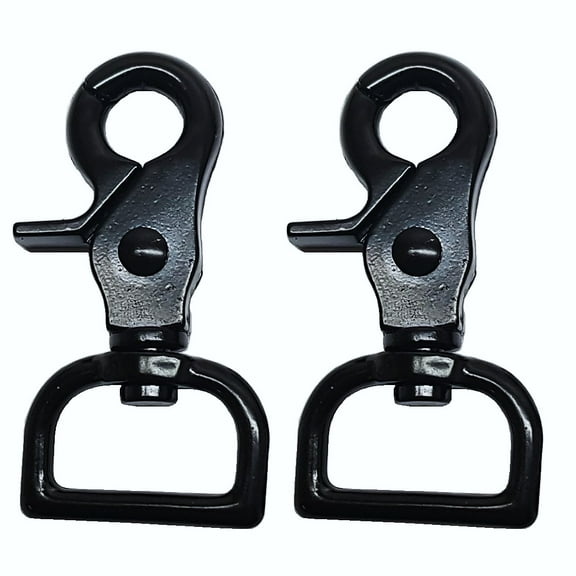 1" Gun Metal Black Trigger Snaps 2 Pack