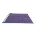 thumbnail image 2 of Ahgly Company Machine Washable Indoor Round Abstract Blue Modern Area Rugs, 8' Round, 2 of 4